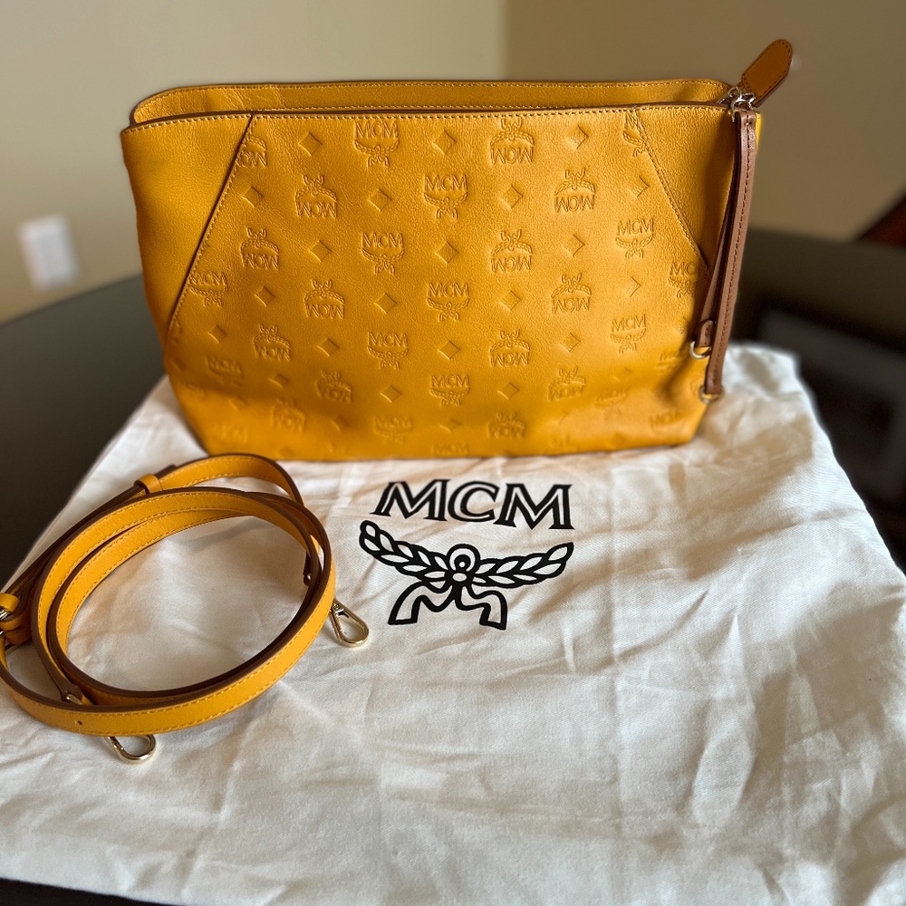 MCM medium crossbody yellow